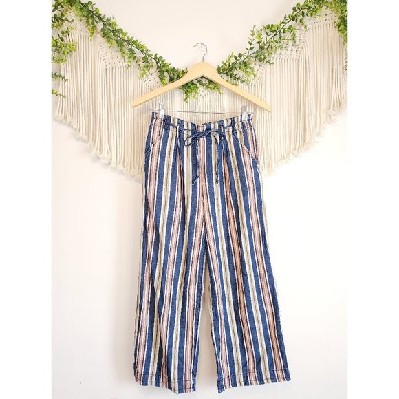 American Eagle Outfitters Pants - American Eagle Multicolor Retro Striped Wide Leg Culotte Pants, Size 2
